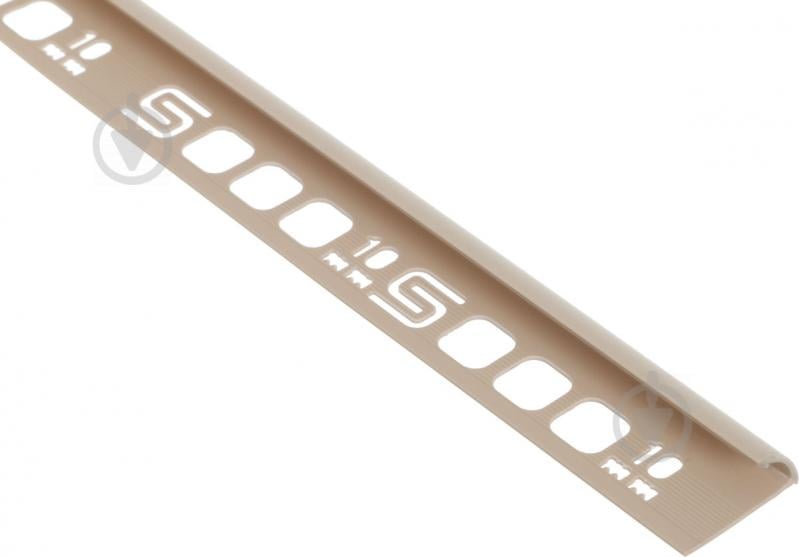 Уголок для плитки Salag внешний ПВХ 10006 10 мм 2,5м светлый - фото 2