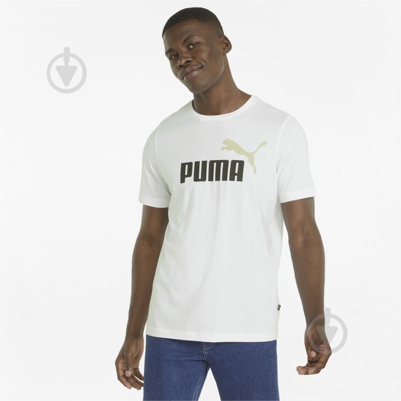 Футболка Puma ESS+ 2 Col Logo Tee 58675952 р.M белый - фото 1