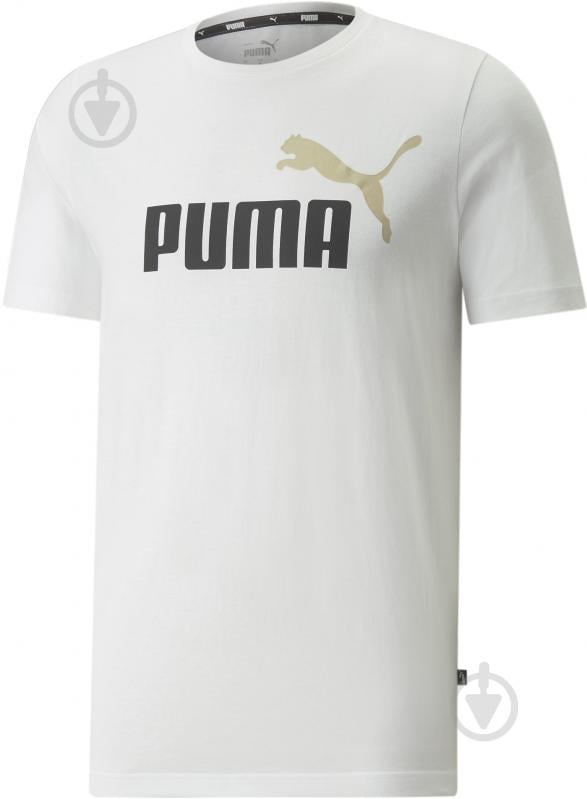 Футболка Puma ESS+ 2 Col Logo Tee 58675952 р.M белый - фото 4