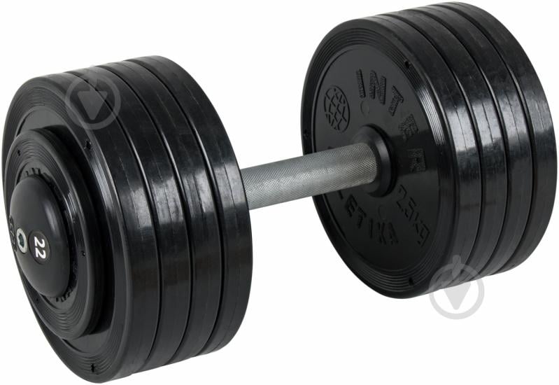 Гантель InterAtletika ST550.22 22 кг черный - фото 1 Гантель InterAtletika ST550.22 22 кг черный - фото 1