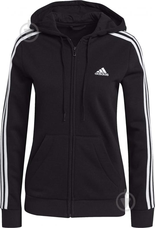 Джемпер Adidas W 3S FL FZ HD GM5567 р. 2XL чорний - фото 3