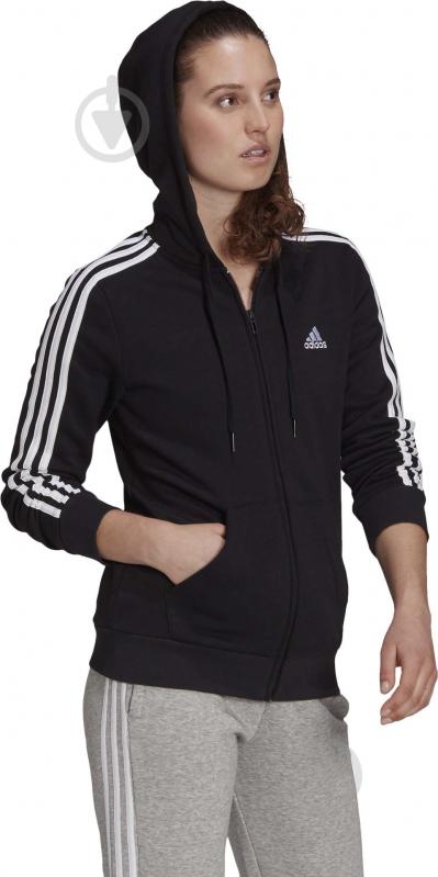 Джемпер Adidas W 3S FL FZ HD GM5567 р. 2XL чорний - фото 6