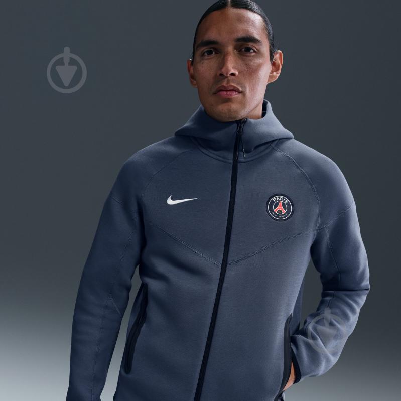 Джемпер Nike PSG M NK TCH FLC FZ WR HDY HJ6432-491 р.XL синій - фото 9 Джемпер Nike PSG M NK TCH FLC FZ WR HDY HJ6432-491 р.XL синій - фото 9