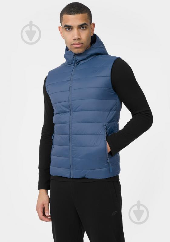 Жилет 4F VEST JACKET M017 4FSS23TVJAM017-32S р.S синий - фото 2 Жилет 4F VEST JACKET M017 4FSS23TVJAM017-32S р.S синий - фото 2