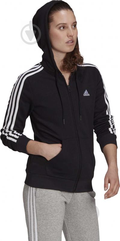 Джемпер Adidas W 3S FL FZ HD GM5567 р. XL черный - фото 6