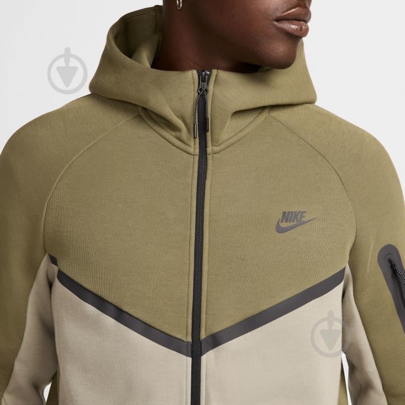 Джемпер Nike M NK TCH FLC FZ WR HOODIE HV0949-222 р.XL хаки - фото 4 Джемпер Nike M NK TCH FLC FZ WR HOODIE HV0949-222 р.XL хаки - фото 4