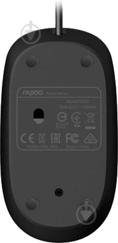 Мишка RAPOO N200 Black - фото 2