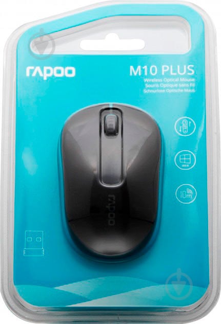 Мишка RAPOO M10 Plus Black - фото 5