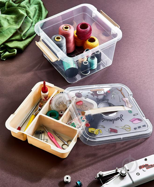 Ящик-органайзер TURAN PLASTIK TRN-164-02-EP Sewing Box 16,2x26,5x24,5 мм - фото 3