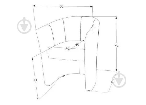 Крісло Signal Meble TM-1 TM1V78 760х600х670 мм зелений - фото 2