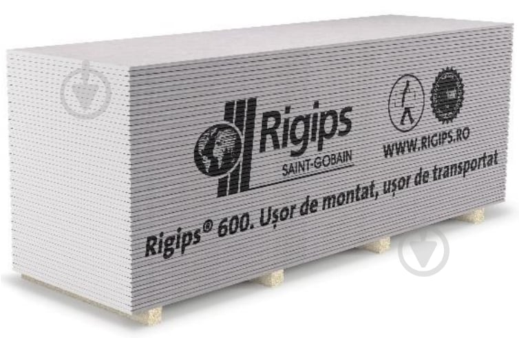 Гипсокартон обыкновенный PRO RB тип A Rigips 2000x600х12,5 мм 1,2 кв. м - фото 1