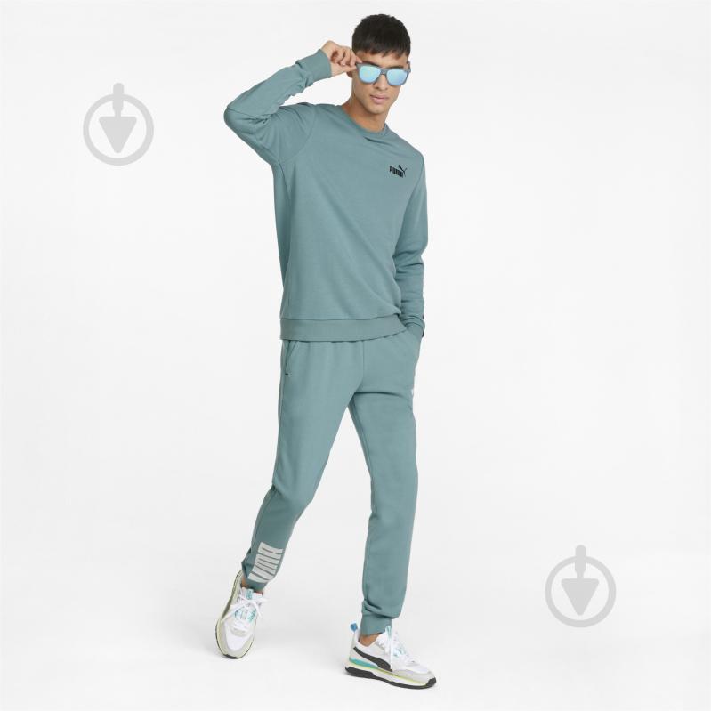 Свитшот Puma ESS+ Tape Crew 84738450 р. L зеленый - фото 3