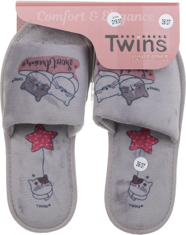 Тапочки детские Twins меховые р.34-35 в ассортименте 5630 - фото 6 Тапочки детские Twins меховые р.34-35 в ассортименте 5630 - фото 6