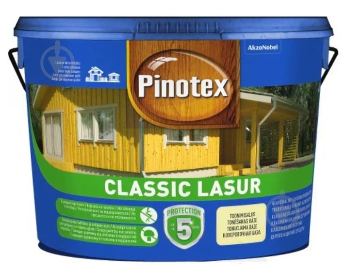 Деревозащитное средство Pinotex Classic Lasur калужница мат 3 л - фото 2