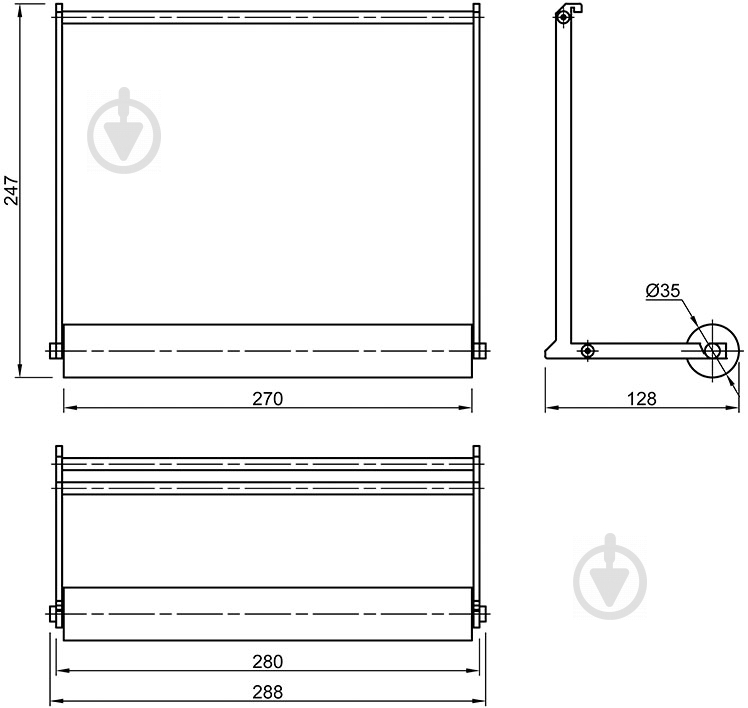 Держатель для бумаги Cosma Piano 2.0 L-280 мм 53487 черный - фото 5