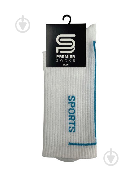 Шкарпетки чоловічі Premier Socks з написом Sports р.39-41 білий - фото 1