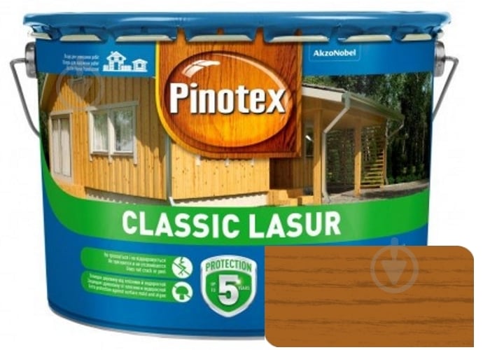 Деревозахисний засіб Pinotex Classic Lasur орегон мат 10 л - фото 1