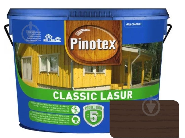 Деревозащитное средство Pinotex Classic Lasur орех мат 3 л - фото 1