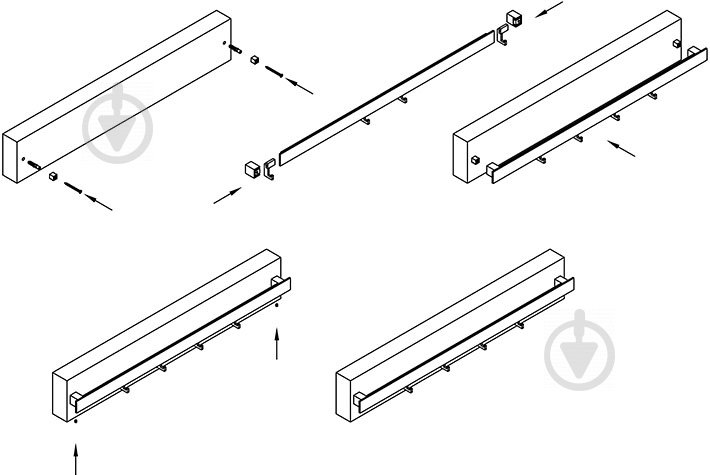 Рейлінг кухонний Cosma Piano 2.0 L-1200 мм 53492 нікель - фото 5