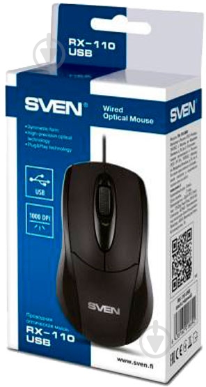 Мышка Sven RX-110 USB+PS/2 black - фото 4