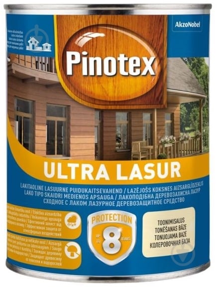 Деревозахисний засіб Pinotex Ultra Lasur калужниця глянець 1 л - фото 2