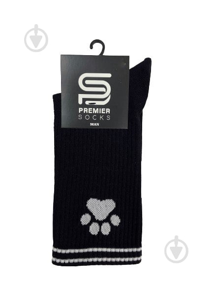 Шкарпетки чоловічі Premier Socks зі смужками та лапками р.44-45 чорний 1 шт. - фото 1