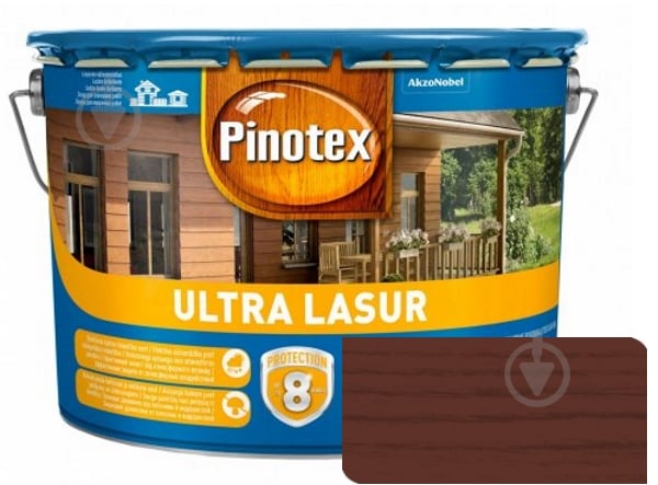 Деревозащитное средство Pinotex Ultra Lasur красное дерево глянец 3 л - фото 1