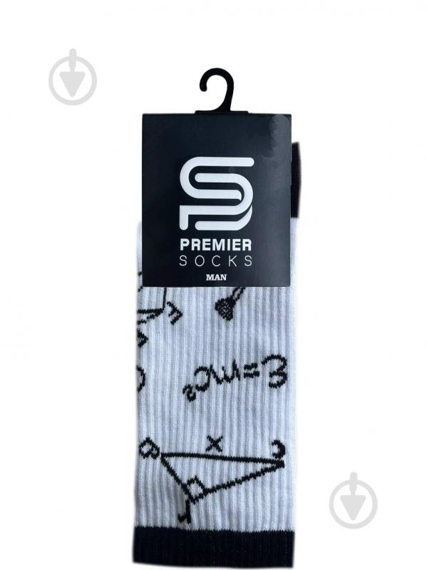 Шкарпетки чоловічі Premier Socks спорт Навчання р.39-41 білий з літерами 1 шт. - фото 1