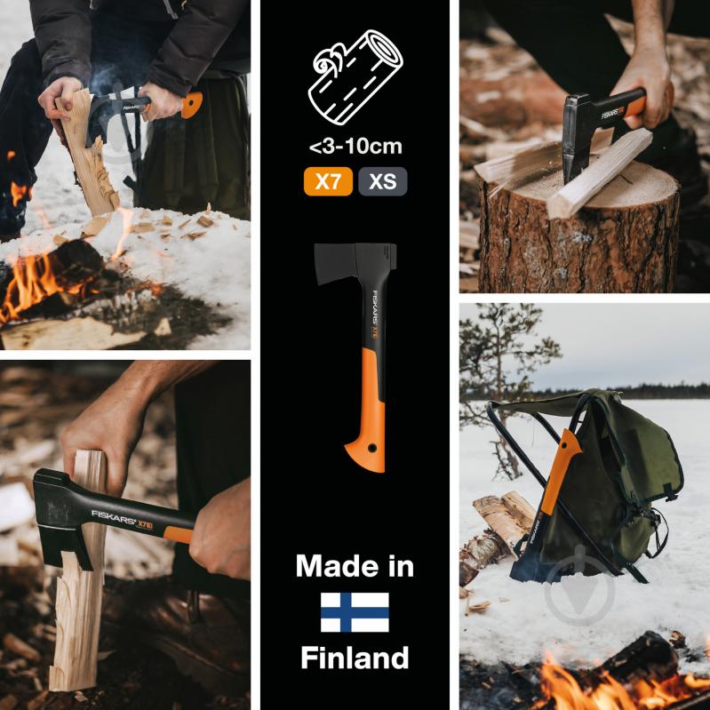 Топор туристический Fiskars Х7-XS (F) - фото 6