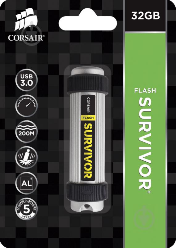 Флеш-память Corsair Survivor Military Style 32 ГБ USB 3.0 (CMFSV3B-32GB) - фото 5