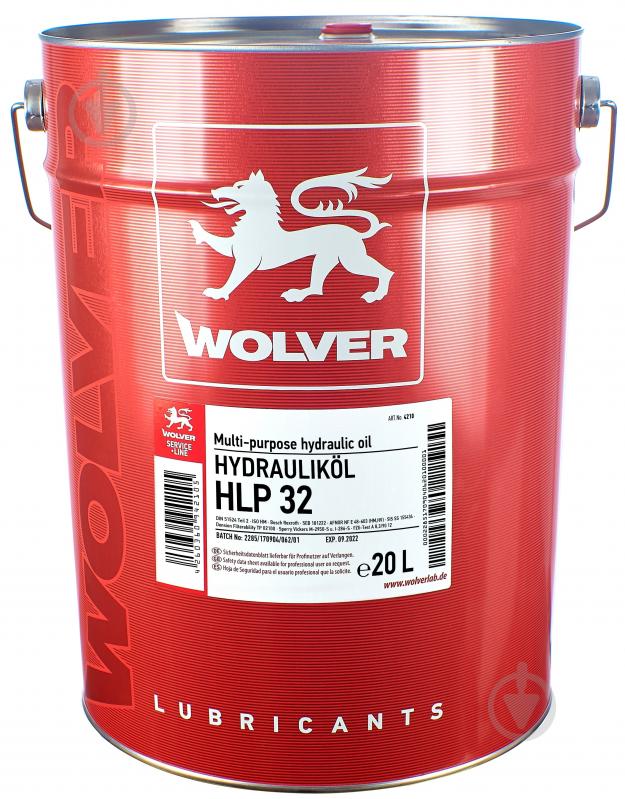 Масло гидравлическое Wolver HYDRAULIKÖL HLP ISO 32 20 л - фото 1 Масло гидравлическое Wolver HYDRAULIKÖL HLP ISO 32 20 л - фото 1