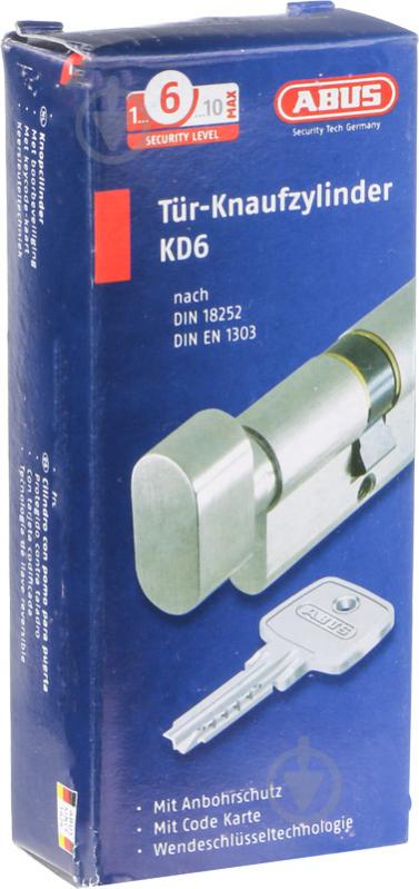 Циліндр Abus KD6 40x30 ключ-вороток 70 мм матовий нікель - фото 4