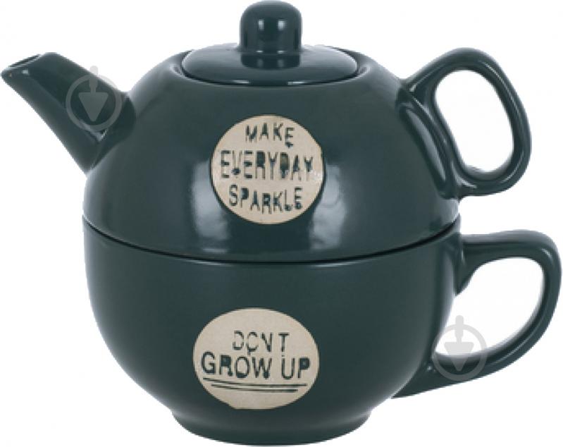 Чайник заварочный Limited Edition Good Morning темно-зеленый (117100019-C) - фото 1 Чайник заварочный Limited Edition Good Morning темно-зеленый (117100019-C) - фото 1