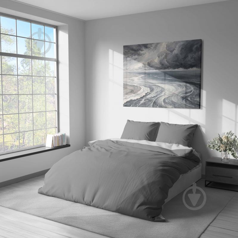 Комплект постільної білизни 2.0 темно-сірий Luna - фото 2 Комплект постільної білизни 2.0 темно-сірий Luna - фото 2