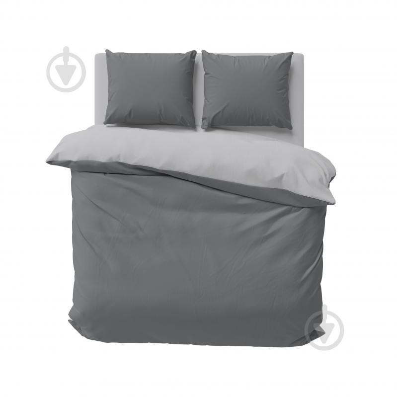 Комплект постільної білизни 2.0 темно-сірий Luna - фото 1 Комплект постільної білизни 2.0 темно-сірий Luna - фото 1