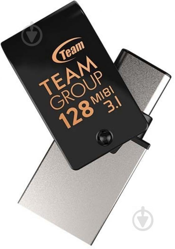 Флеш-память Team Group OTG M181 128 ГБ USB 3.1 black (TM1813128GB01) - фото 1