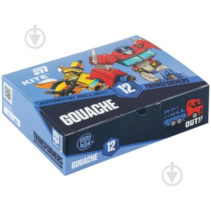 Гуашь Transformers 12 цветов x 20 мл TF26-063 KITE - фото 1