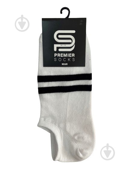 Шкарпетки чоловічі Premier Socks сітка зі смужками р.42-43 білий із чорним - фото 1