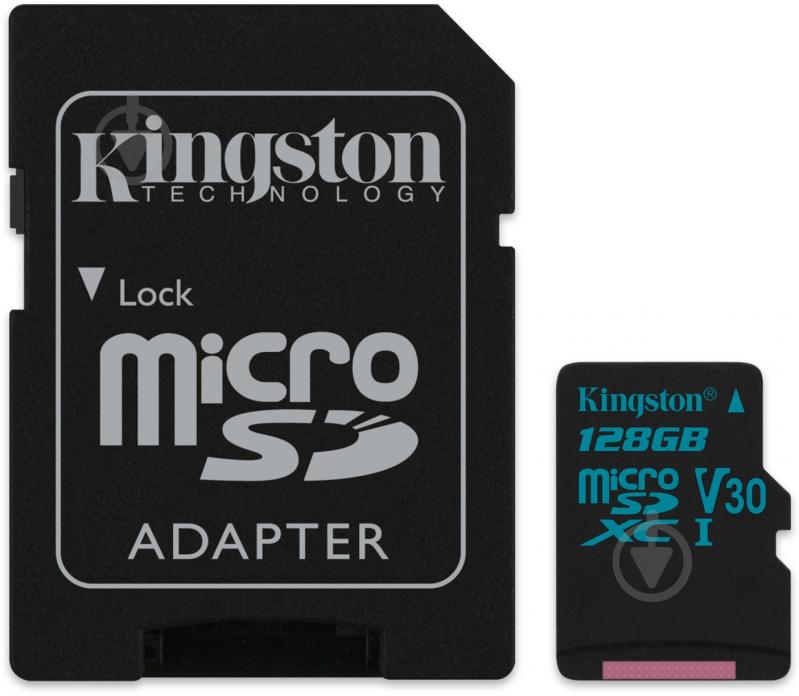 Карта памяти Kingston microSDXC 128 ГБ Class 10 (SDCG2/128GB) - фото 1