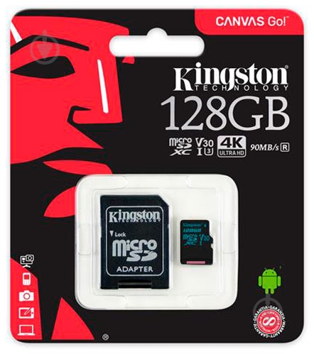 Карта памяти Kingston microSDXC 128 ГБ Class 10 (SDCG2/128GB) - фото 3