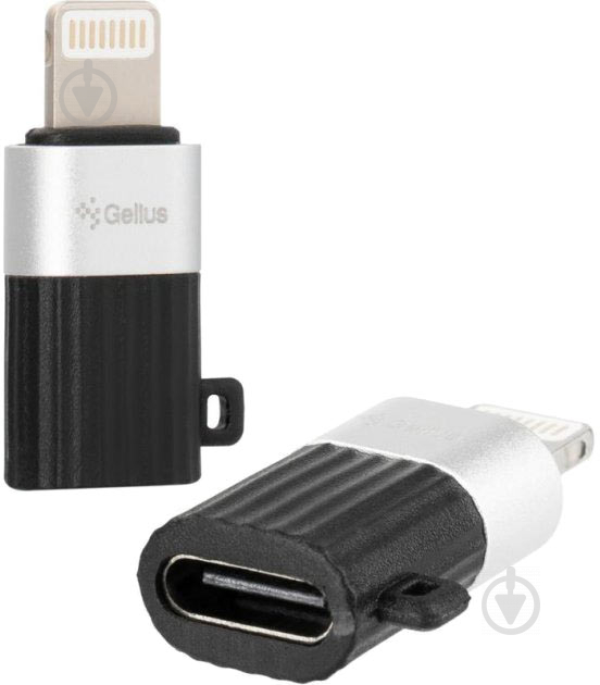 Адаптер Gelius OTG Adapter GP-OTG006 Type-C to Lighting сріблястий із чорним (GP-OTG006) - фото 2