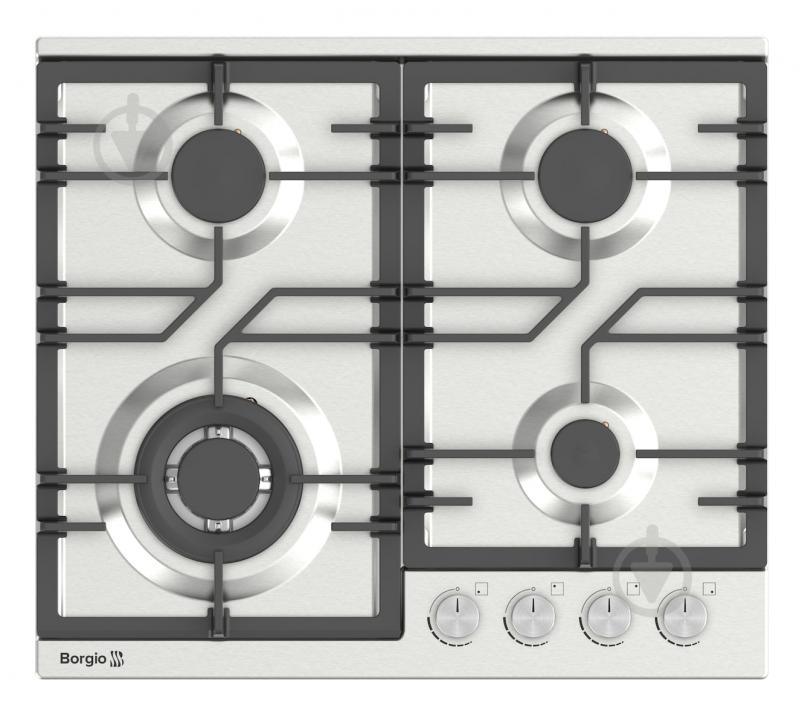 Варильна поверхня газова Borgio BORGIO D 6342-19 Inox - фото 1