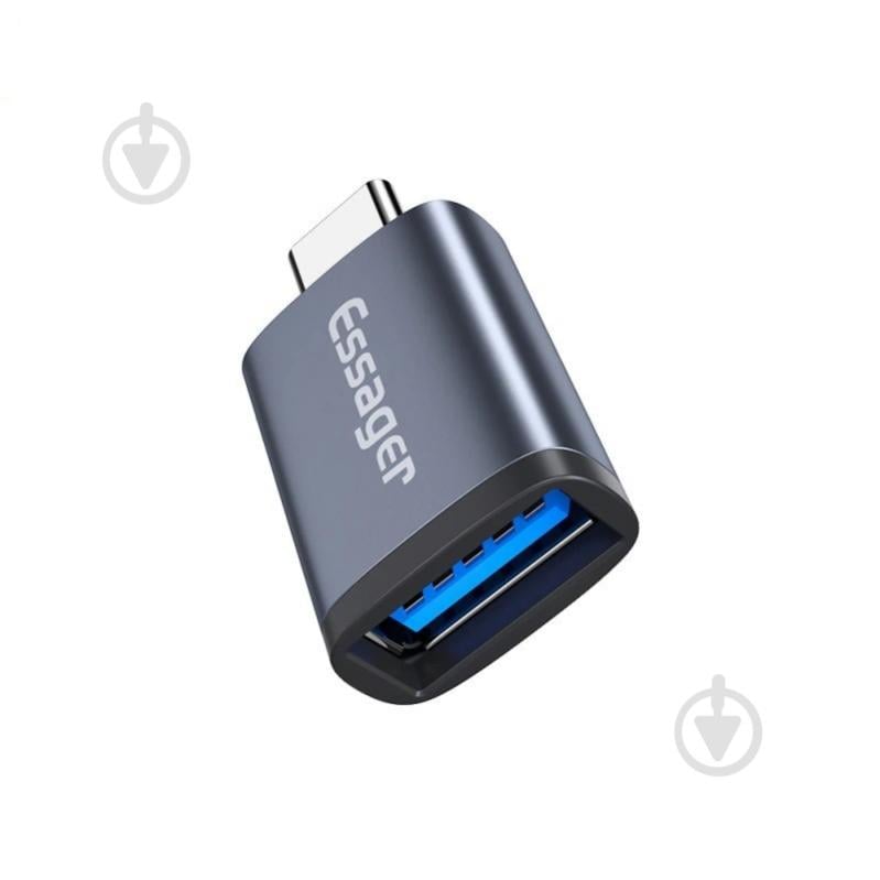 Адаптер Essager Soray OTG USB Female to Type-C Male USB3.0 Adaptor Grey сірий (EZJAC-SRA0G) - фото 1