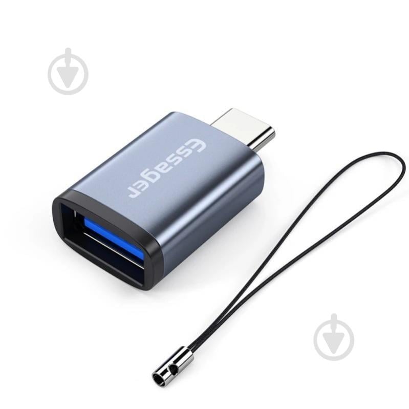 Адаптер Essager Soray OTG USB Female to Type-C Male USB3.0 Adaptor Grey сірий (EZJAC-SRA0G) - фото 2