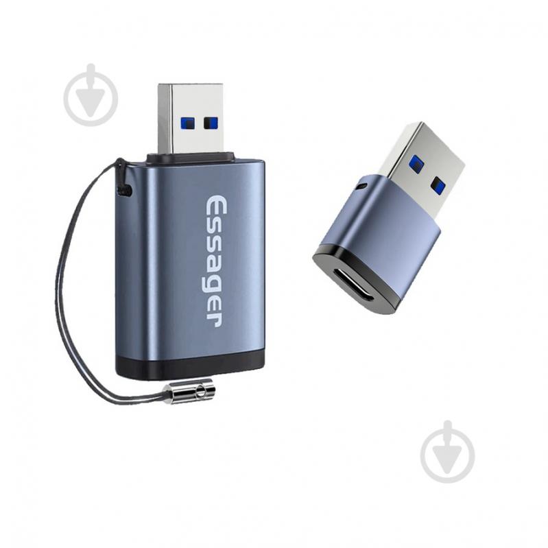 Адаптер Essager Soray OTG Type-C Female to USB -A Male USB3.0 Adaptor Grey серый (EZJCA-SRB0G) - фото 4