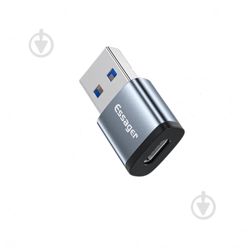 Адаптер Essager Soray OTG Type-C Female to USB -A Male USB3.0 Adaptor Grey серый (EZJCA-SRB0G) - фото 3