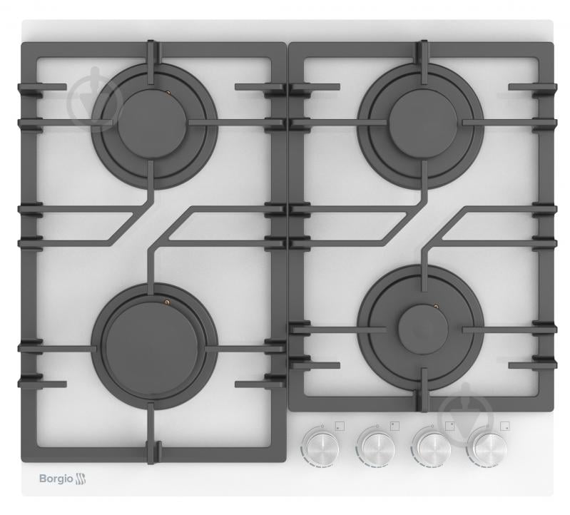 Варильна поверхня газова Borgio D 6390-19 White Glass - фото 1