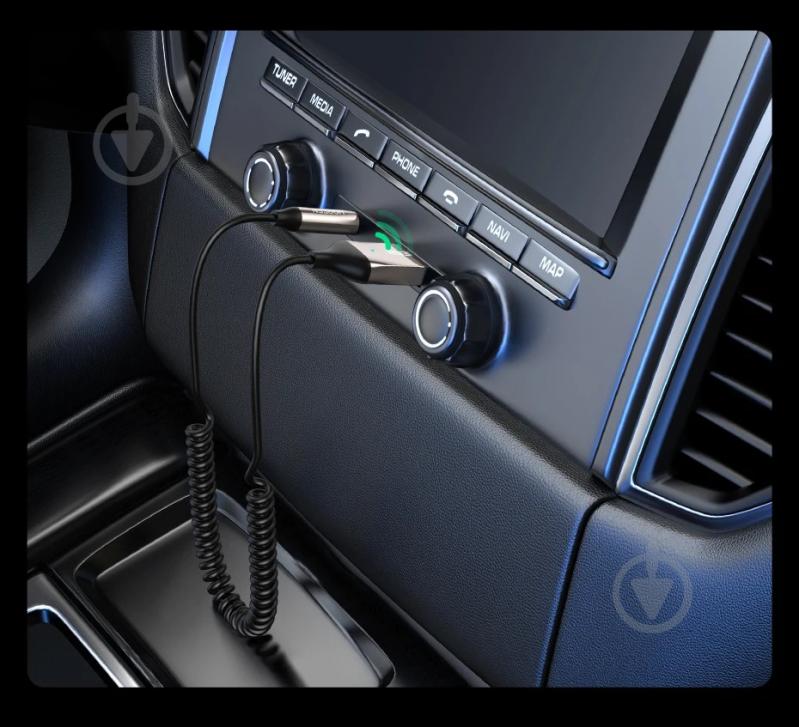 FM-трансмиттер UGREEN CM309 Bluetooth Car Receiver Aux with Mic Space Gray (70601) - фото 6