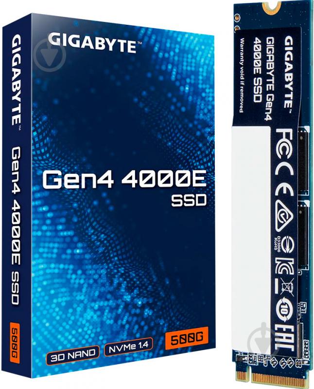 SSD-накопичувач Gigabyte Gen4 4000E 500GB M.2 PCI Express 4.0 x4 3D NAND (G440E500G) - фото 5