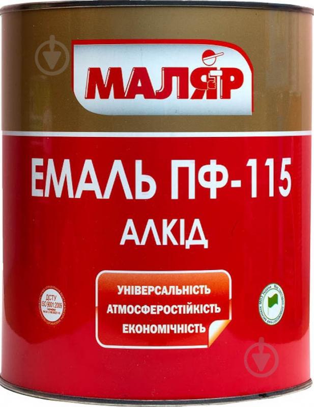 Емаль Маляр алкідна ПФ-115 чорний глянець 0,8 кг - фото 1